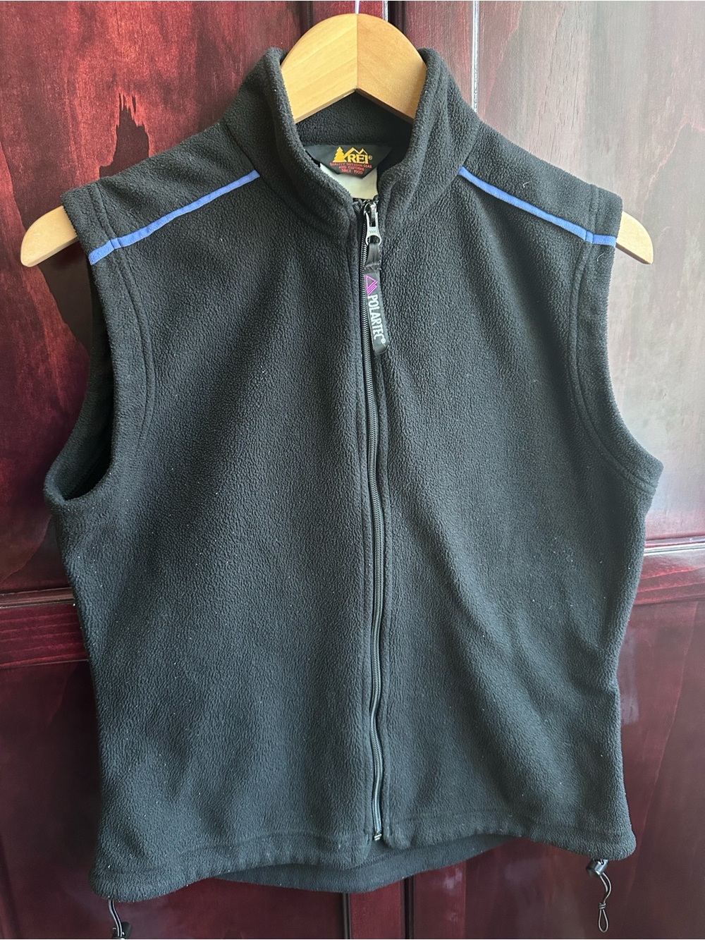 Vintage REI Black Fleece Vest 90s